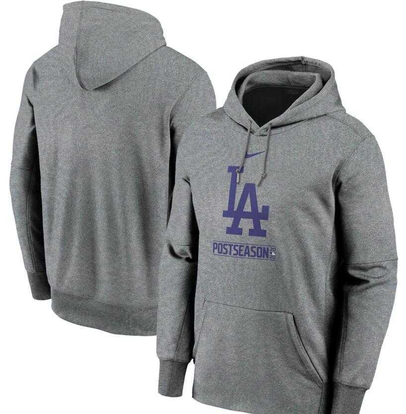 Men's Los Angeles Dodgers Nike Gray 2020 Postseason Collection Pullover Hoodie,We sell and wholesale Men's Los Angeles Dodgers Nike Gray 2020 Postseason Collection Pullover Hoodie on line form chian!